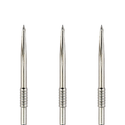 Unicorn Steel Tip Steel Point Volute Point Dart Wechsel- Spitzen Dart Point Silber Shouldered & Scalloped 36 mm