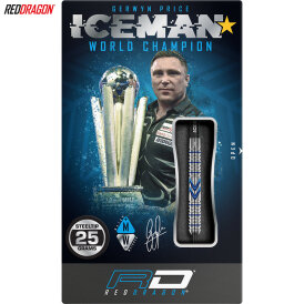 Red Dragon Steel Darts Gerwyn Price Iceman Midnight Edition 90% Tungsten Steeltip Dart Steeldart 25 g