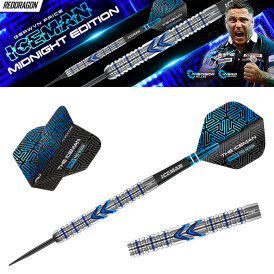 Red Dragon Steel Darts Gerwyn Price Iceman Midnight Edition 90% Tungsten Steeltip Dart Steeldart 25 g