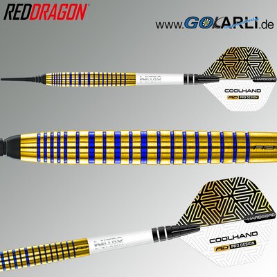 Red Dragon Soft Darts Luke Humphries TX3 Cool Gold SE 90% Tungsten Softtip Dart Softdart 20 g
