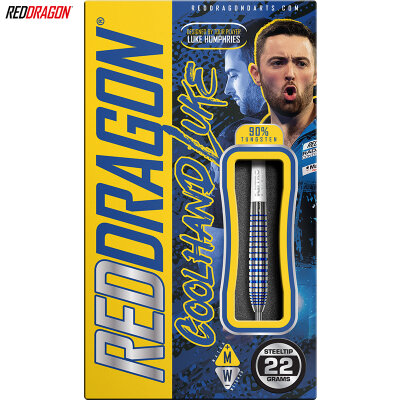 Red Dragon Steel Darts Luke Humphries TX3 Cool Blue SE 90% Tungsten Steeltip Dart Steeldart 22 g