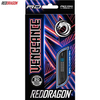 Red Dragon Soft Darts Vengeance Blue 90% Tungsten Softtip Dart Softdart 20 g