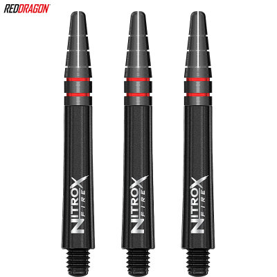Red Dragon Nitro Xfire Carbon Dart Shaft Dartshaft Schwarz Rot IM Intermediate