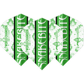 Red Dragon Flights Yin Yang Peter Wright Snakebite Green & White Double Sided Dart Flight Dartflights 2023 TF6963