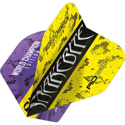 Red Dragon Flights Yin Yang Peter Wright Snakebite Purple & Yellow Double Sided Dart Flight Dartflights 2023 TF6964