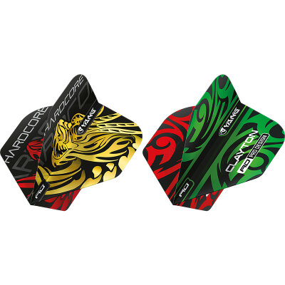 Red Dragon Flights Yin Yang Jonny Clayton The Ferret Double Sided Dart Flight Dartflights 2023 verschiedene Designs