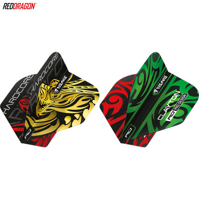 Red Dragon Flights Yin Yang Jonny Clayton The Ferret Double Sided Dart Flight Dartflights 2023 verschiedene Designs