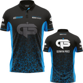 Red Dragon Darts Gerwyn Price The Iceman Pro Tour Player Shirt Matchshirt Dart Shirt Trikot Design 2023 Größe S