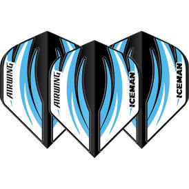 Red Dragon Flights Airwing Gerwyn Price Iceman Moulded Dart Flight Dartflights 2023 Standard Schwarz&Blau F6907