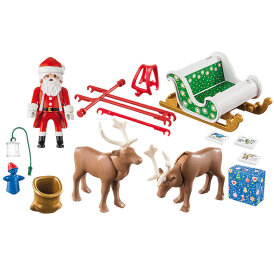 Playmobil Christmas Weihnachten Rentierschlitten Santa Claus Weihnatsmann Schlitten