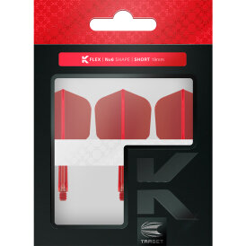 Target Dart K-Flex Flight- Schaftsystem patentierten Twist-System Rot Standard Nr.6 S Kurz