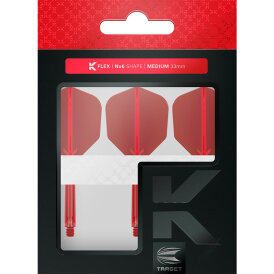 Target Dart K-Flex Flight- Schaftsystem patentierten Twist-System Rot Standard Nr.6 M Mittel