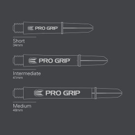 Target Pro Grip Vision Shaft 3 3er Satz Dartshafts mit Aluminium Ring in verschiedenen Designs