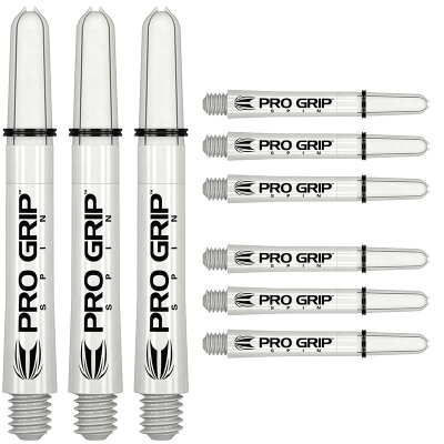 Target Pro Grip Spin Shaft 3 3er Satz Dartshafts mit Aluminium Ring Weiß M Mittel