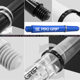 Target Pro Grip Spin Shaft 3 3er Satz Dartshafts mit Aluminium Ring Weiß M Mittel