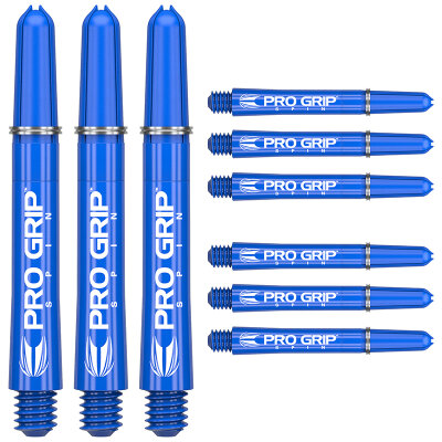 Target Pro Grip Spin Shaft 3 3er Satz Dartshafts mit Aluminium Ring Blau IM Intermediate