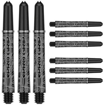 Target Pro Grip Ink Shaft 3 3er Satz Dartshafts mit Aluminium Ring Schwarz M Mittel