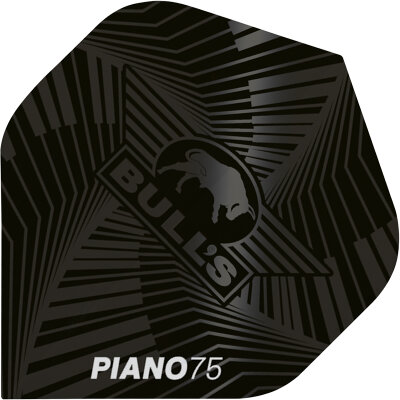 BULLS NL Dart Flight Piano 75 Flights Std. Dartflight Schwarz 5er Pack