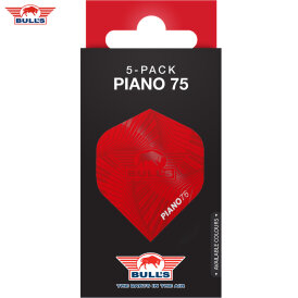 BULLS NL Dart Flight Piano 75 Flights Std. Dartflight Rot 5er Pack