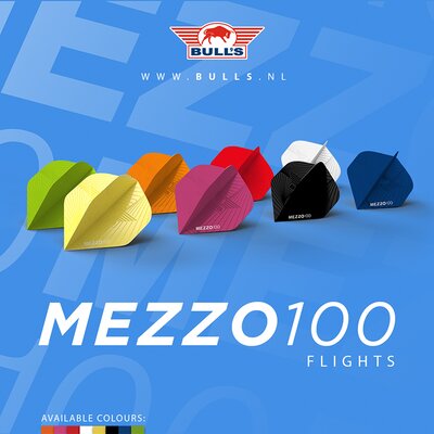 BULLS NL Dart Flight Mezzo 100 Flights Std. Dartflight 3er Set & 5er Pack verschiedene Farben