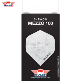 BULLS NL Dart Flight Mezzo 100 Flights Std. Dartflight Weiß 5er Pack