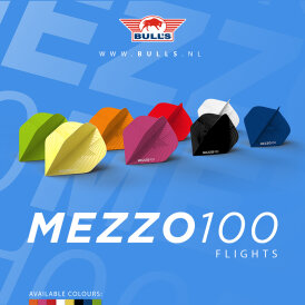 BULLS NL Dart Flight Mezzo 100 Flights Std. Dartflight Rot 5er Pack