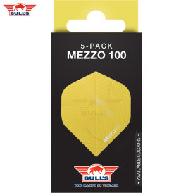 BULLS NL Dart Flight Mezzo 100 Flights Std. Dartflight Gelb 5er Pack