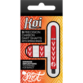 Shot Dart Shafts Koi Carbon Michael Smith Red mit Federring IM Intermediate
