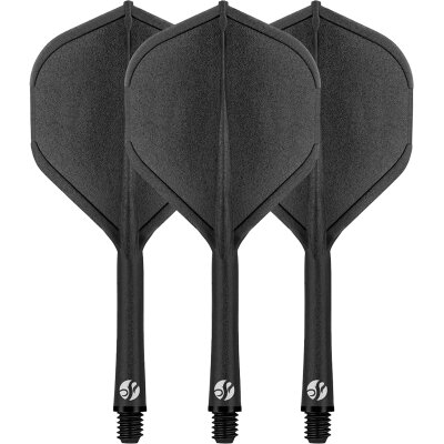 Shot Dart Flight Deck 2 in1 Schaft-Flights-System IM Intermediate Schwarz