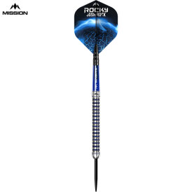 Mission Darts Steel Darts Josh Rock Rocky Silver & Blue 95% Tungsten Steeltip Darts Steeldart 24 g