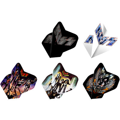 Mission Dart Rock Band Flights Kiss Dart Flights Official Licensed Nr.2 Std. verschiedene Designs