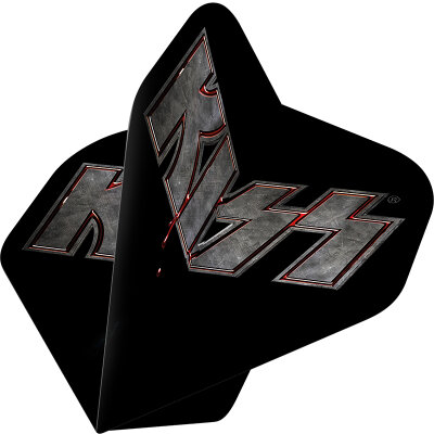 Mission Dart Rock Band Flights Kiss Black - Blood Logo Dart Flights Official Licensed Nr.2 Std. Design F4174