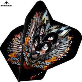 Mission Dart Rock Band Flights Kiss End of the Road Dart Flights Official Licensed Nr.2 Std. Design F4178