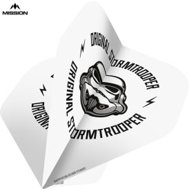 Mission Dart Flights Stormtrooper Logo on White Dart Flights Official Licensed Nr.2 Std. Design F4152