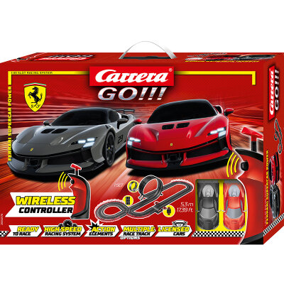 Carrera GO!!! Rennbahn Autorennbahn Ferrari Supercar Power Wireless Set / Grundpackung 62578