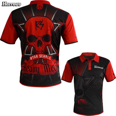 Harrows Darts Ryan Searle Heavy Metal Signature Shirt Matchshirt Dart Shirt Trikot Design 2024 Gre 5XL