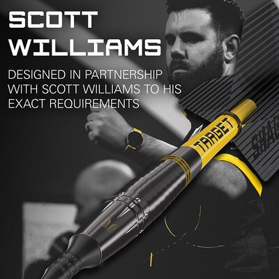 Target Soft Darts Scott Williams Shaggy Black 90% Tungsten Softtip Dart Softdart 20 g