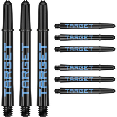 Target Pro Grip TAG Shaft 3 3er Satz Dartshafts mit Aluminium Ring Schwarz/Blau M Mittel