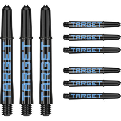 Target Pro Grip TAG Shaft 3 3er Satz Dartshafts mit Aluminium Ring Schwarz/Blau IM Intermediate