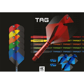 Target TAG Dart Flight Dartflights Design 2024 Ten-X Schwarz/Gelb