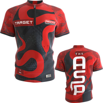 Target Darts Cool Play Shirt Collarless Nathan Aspinall The Asp Matchshirt Dart Shirt Trikot Design 2025 Größe M