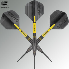Target Steel Darts SWISS Point Scott Williams Shaggy Black 90% Tungsten Steeltip Dart Steeldart 23 g