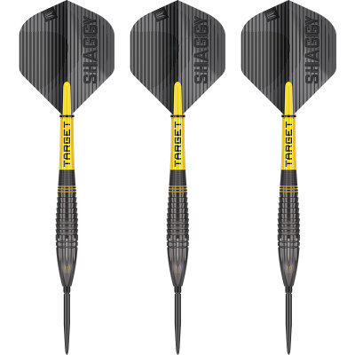Target Steel Darts SWISS Point Scott Williams Shaggy Black 90% Tungsten Steeltip Dart Steeldart 25 g