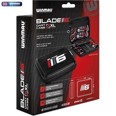 Winmau Blade 6 XL Dart Case Wallet Darttasche Dartbox Produktionsfehler