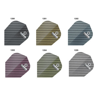 Harrows Carbon 5er Set Dart Flight Dartflight speziell laminiert in 6 verschiedenen Designs