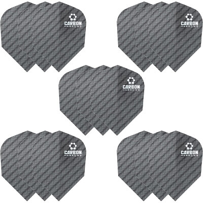 Harrows Carbon 5er Set Dart Flight Dartflight speziell laminiert 5er Set Schwarz