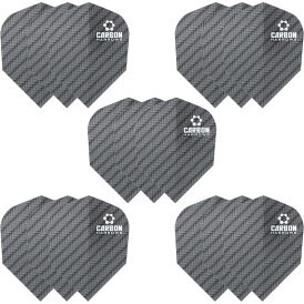 Harrows Carbon 5er Set Dart Flight Dartflight speziell laminiert 5er Set Schwarz