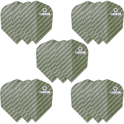 Harrows Carbon 5er Set Dart Flight Dartflight speziell laminiert 5er Set Grün