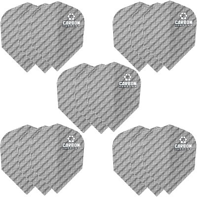 Harrows Carbon 5er Set Dart Flight Dartflight speziell laminiert 5er Set Silber