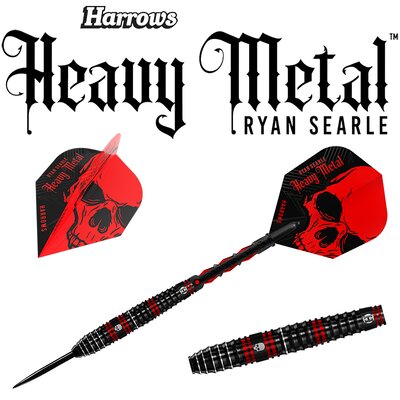 Harrows Steel Darts Ryan Searle Heavy Metal 90% Tungsten Steeltip Dart Steeldart 32 g Moderat bespielt